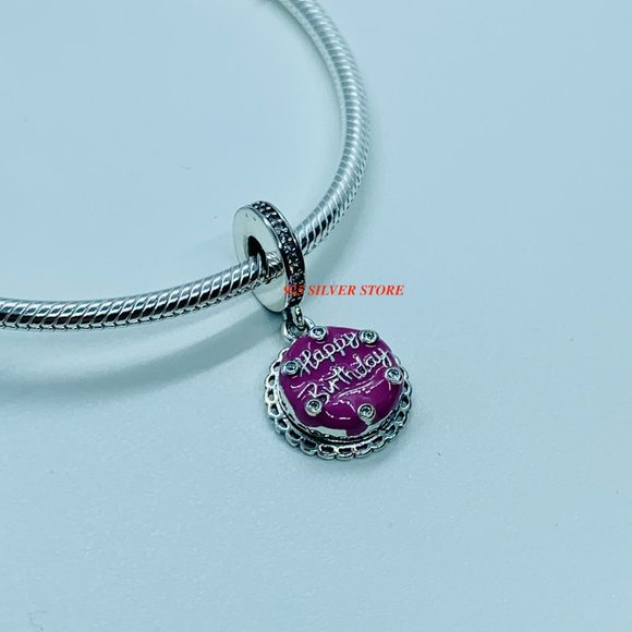 Brand new Pandora Pink Birthday Cake Dangle Charm 798888C01 - Picture 3 of 10